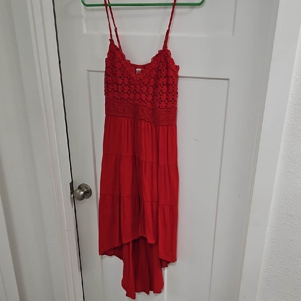 No Boundaries Red High Low Dress